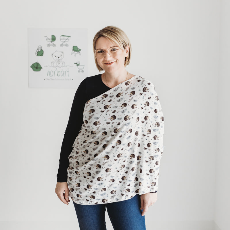 norbärt - das Beschützmichtuch IGEL & ZAPFEN